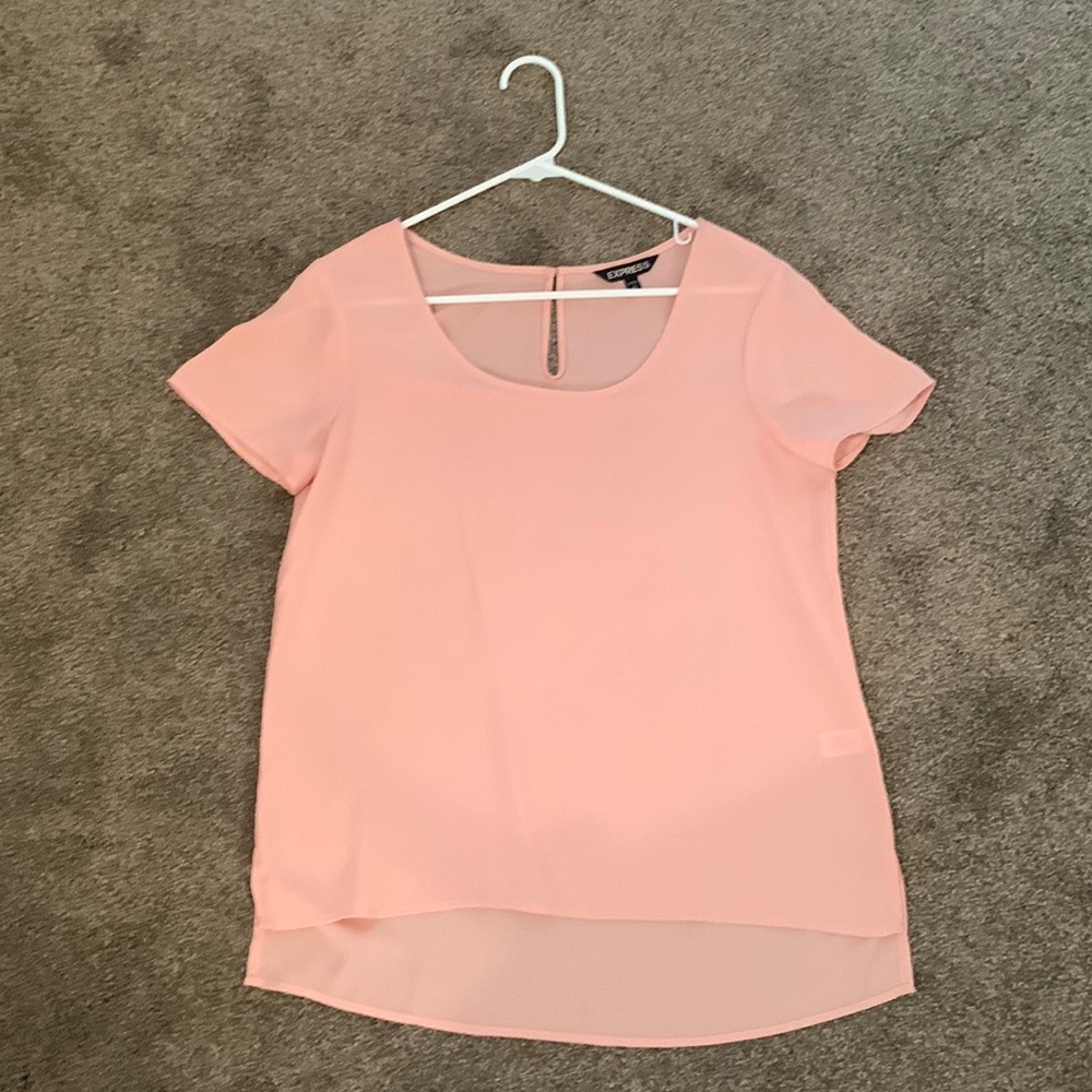 Light pink chiffon shirt
